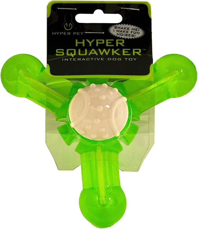 Hyper Pet Hyper Squawkers Dog Jack Durable Dog Toy Designed from TPR and Nylon with an Enticing Giggle Noise Medium