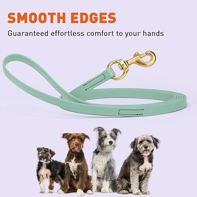 Viper Biothane K9 Working Dog Leash Waterproof Lead for Tracking Training Schutzhund Odor-Proof Long Line with Solid Brass Snap for Puppy Medium and Large Dogs, 20ft Sage Green