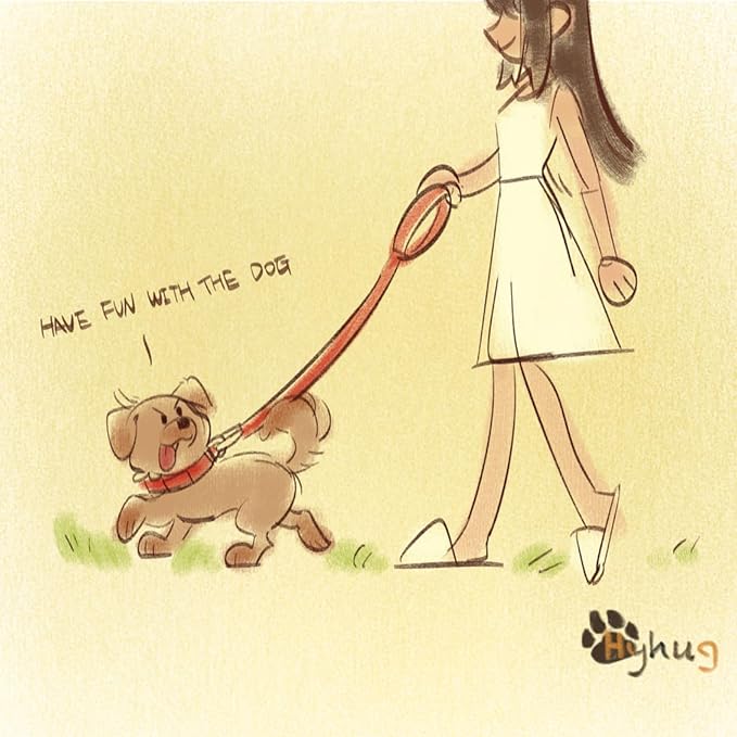 Hyhug Pets Premium Upgraded Adjustable Between 4 Feet and 6 Feet Leash with Sturdy Nylon and Super Soft Neoprene Lined Handle for Small Medium Large Dogs Lead