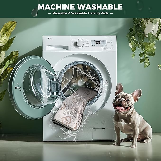 FXW Washable Pee Pads for Dogs, Leak-Proof & Non-Slip, Specifically Designed for Whelping Box, 36" Round, Khaki, 2 Packs