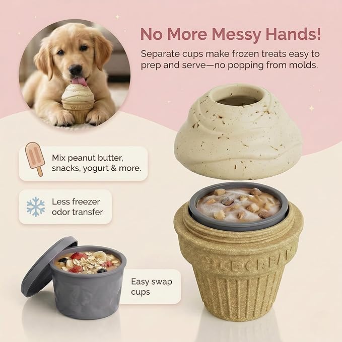 Multi-Functional Interactive Dog Toys, Treat Dispenser – Enrichment Puzzle, Frozen Slow Feeder Licking Toy for Medium/Large Dogs, Durable Chew, BPA-Free Dishwasher-Safe, Anxiety Relief