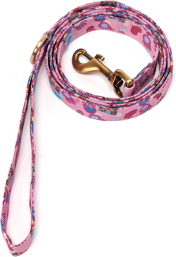 Organic Cotton Dog Leash for Small,Medium and Large Breed,Brass Hardware Pet Leash for Walking,Running and Training 6FT