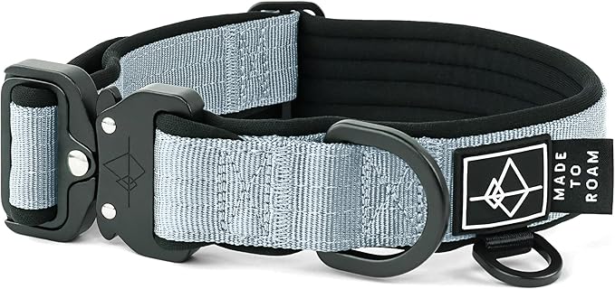 MADE TO ROAM Comfort Collar - Adjustable Nylon Dog Collar with Soft Comfortable Padding, Light Aviation Aluminum Metal Buckle for Small, Medium and Large Dogs (Alaska Daybreak, Size 5)