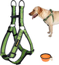 No Pull Dog Harness with Reflective Adjustable,Stops Pets from Pulling and Choking On Walks for Large Dogs (Green, XXL)
