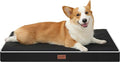 Dog Bed Mats for Large Dogs - Orthopedic Dog Pet Bed Thick Egg Foam Crate, Removable Washable Cover, Non-Slip Bottom Durable Dog Crate Bed Mat (Black, L(36''x27''x3''))