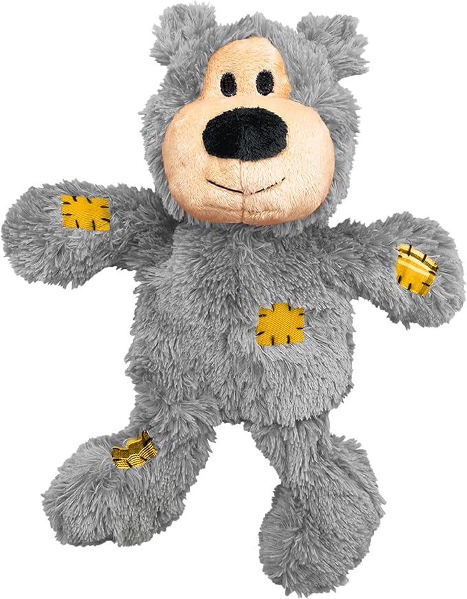 KONG XL 2 Pack - Soft Plush Dog Toy for Large Breeds - Durable, Cuddly & Squeaky - Perfect for Play & Comfort (Bear/Hippo)
