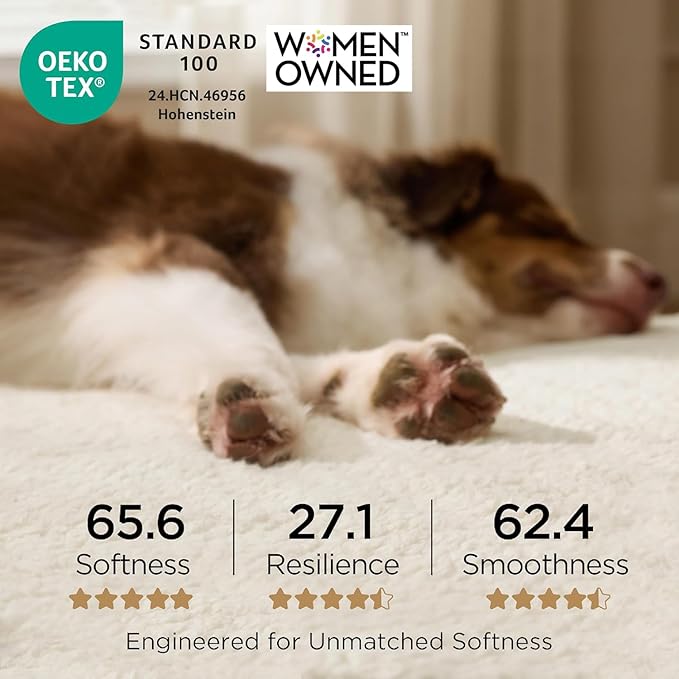 Bedsure 2 PCS Dog Beds Large Sized Dog - Comfy Flat Pet Beds with Removable Washable Cover, Orthopedic Egg Crate Foam Puppy Mat, Suitable for Pet Up to 65 lbs (Pack of 2)