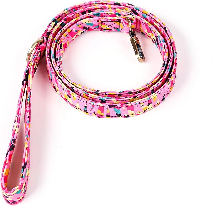 Organic Cotton Dog Leash for Small,Medium and Large Breed,Brass Hardware Pet Leash for Walking,Running and Training 6FT