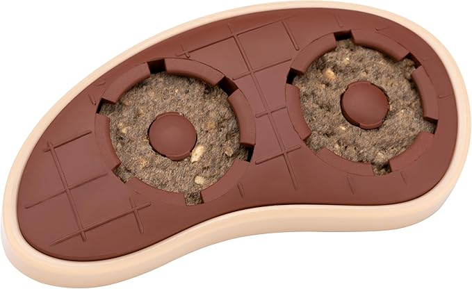 PetSafe Busy Buddy Slab o’ Sirloin Dog Toys – Treat Ring Holding Chew Toy – BPA Free Rubber – Beef Scented – Interactive Pet Puzzle for Boredom or Separation Anxiety – Small to Large Dogs