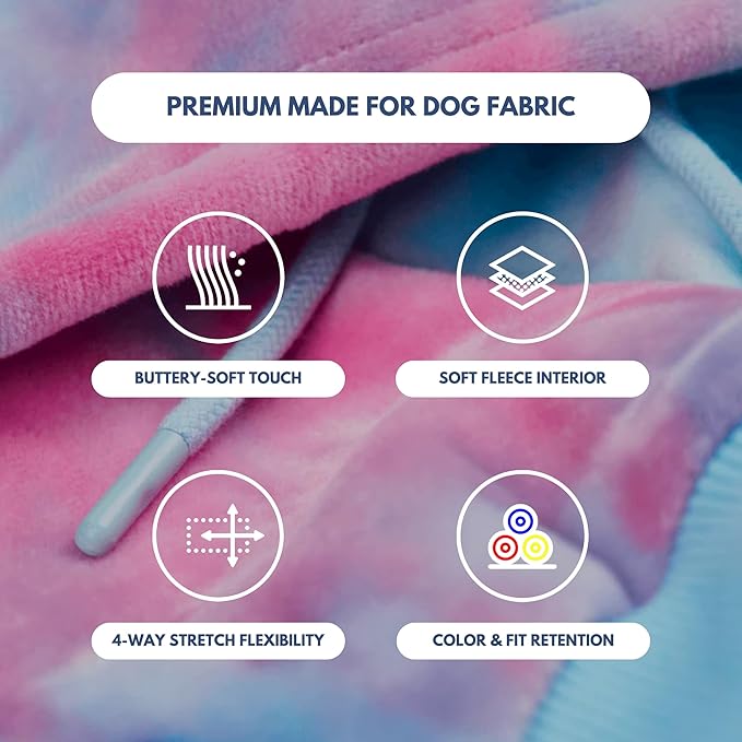 Spark Paws Dog Hoodie – Premium Dog Sweater for Small, Medium, and Large Dogs | Warm Outfits for French Bulldogs, Pitbull, Puppy, Winter Jacket Alternative - Snow Cone - 4XL