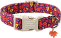 Unique style paws Dog Collar Plastic Buckle with Pendant Colorful Maple Leaf Puppy Collars for Small Medium Large Boys Girls Dogs