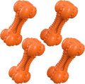 Dog Squeaky Chew Toys for Aggressive Chewers, Long Lasting Tough Rubber Bones for Teeth Cleaning, Indestructible Pet Toy for Large Medium Breed Dogs