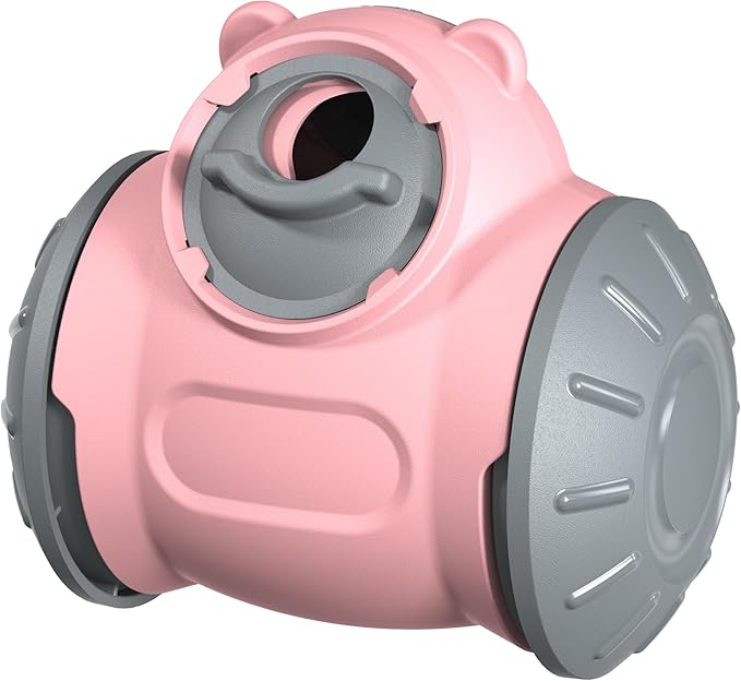 1pcs Interactive Dog Dispenser Toy - Premium Food for Smart Dogs - Adjustable Food Puzzle for Small Medium and Large Dogs for Large/Medium/Small Aggressive Chewers Breed Pet Cat Color Pink