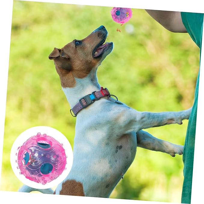 TOYANDONA Interactive Dog Treat Toy Rubber Food Dispenser for Dogs Engaging Activity for Training and Healthy Feeding Random Material