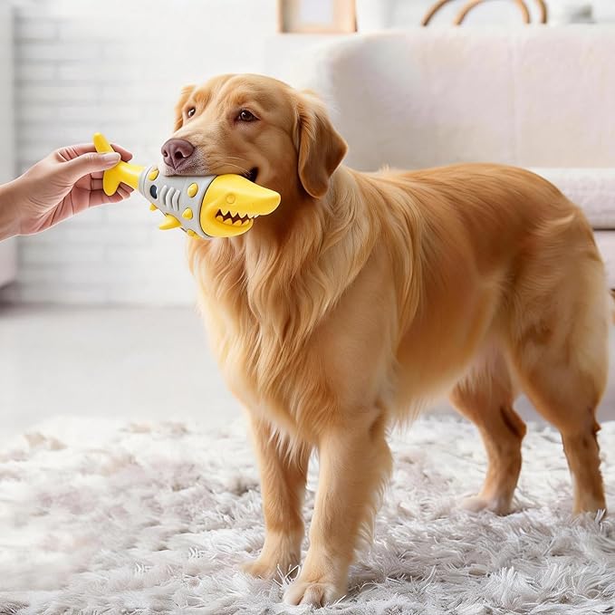 Dog Toys for Aggressive Chewers - Indestructible TPR Material with Treat Holes for Puppy Teething, Boredom Relief & Mental Stimulation - Tough Toy for Small, Medium, Large Breeds