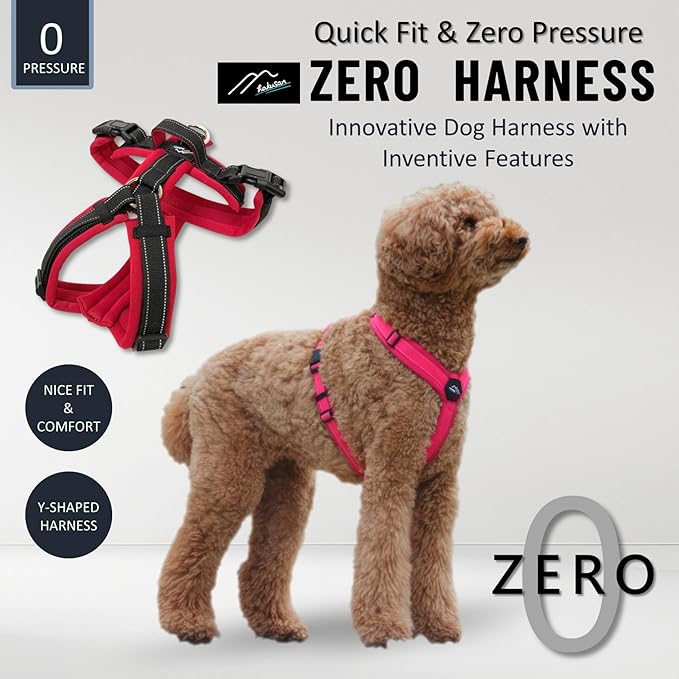 [白山:Hakusan] Zero Dog Harness Basic Type, Safe - No chocking/Hard to Disconnect, Great fit - Easy Put on and Off/Adjustable, Reflector, XL - Large Dog, Two-Tone Orange×Yellow