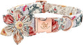Elegant Little Tail Vintage Floral Dog Collar with Comfortable Adjustable Sizes for Small to Large Dogs