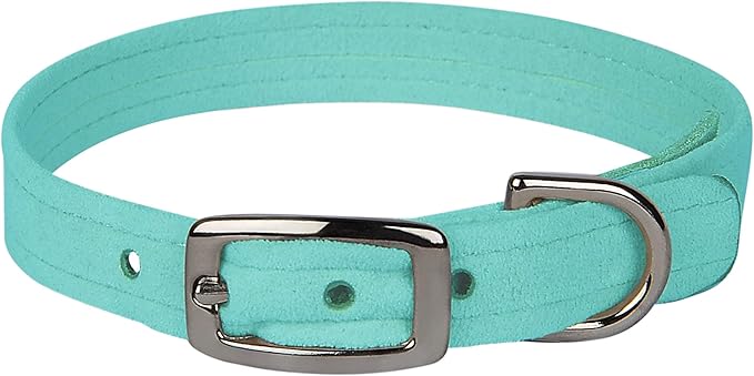 Susan Lanci Designs Ultrasuede Premium Dog Collar, Tiffi Blue, X-Small