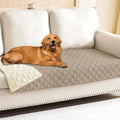 Smiry Waterproof Dog Bed Cover Pet Blanket, Soft Washable Dog Blanket for Furniture Bed Couch Sofa Reversible, Checkered (30"x80", Taupe/Beige)