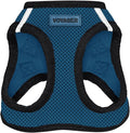 Best Pet Supplies Voyager Step-in Air Harness - All Weather Mesh, Reflective, No Pull Harness for Dogs, Cats - Secure with Hook & Loop Fastener, Buckle, Double D-Rings - Blue/Black Trim, S