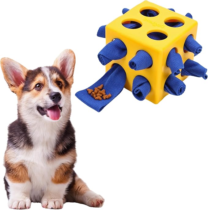 Fossa Upgraded Snuffle Toys for Dogs, Interactive Dog Enrichment Puzzle Toy Encourage Natural Food Foraging Skill, Resistant Rope to Hide Treat for Aggressive Puppy, Small Medium Large Dog