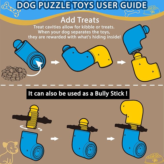 Dog Puzzle Toys for Smart Dogs, Puzzle Interactive Dog Toys, Pupp Brain StimulatingToy for Bored Dogs, Christmas Dog Toys (6 Pieces)