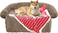GGIB Calming Dog Bed Christmas Throw Blanket Fluffy Plush Dog Mat for Furniture Protector Decoration Holiday Throw for Sofa Couch Cover for Large Medium Small Dogs Cats (Medium, Camel)