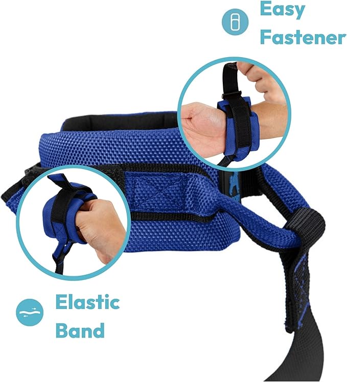 Gooby Easy Fit Wrist Band Surfer Leash - Orange, 6 FT - Comfortable Hands Free Leash with Elastic Band for Small, Medium and Large Dogs