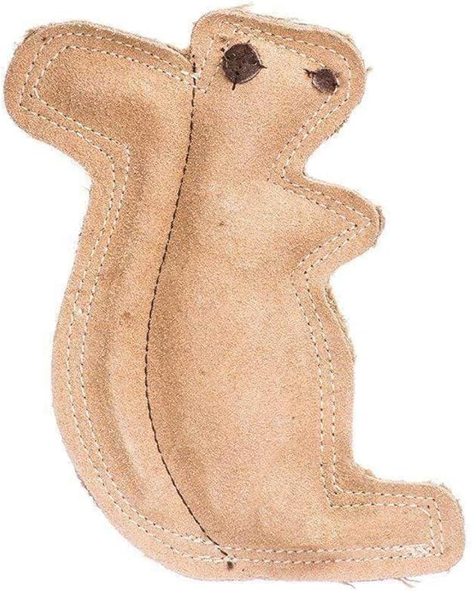 SPOT Dura-Fused Leather Squirrel Dog Toy 6.5" Long x 8" High - Pack of 3