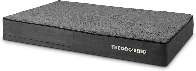 The Dog’s Bed Orthopedic Memory Foam Dog Bed Mattress, Plush Fabric, Grey Plush, XL, 6-Inch