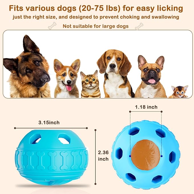 2 in 1 Interactive Dog Toy and Silicone Tray with Lid, Dog Enrichment Toys for Large Dogs 25-75 lbs, Freezable Dogs Chew Toy to Keep Them Busy, Frozen Treat Dispensing for Slow Food Training