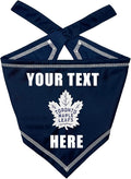 Pets First NHL Toronto Maple Leafs Personalized Tie Around Bandana for Dogs & Cats Size Large/X-Large. Custom Dog Bandana Scarf Bib for Pet Cat Dog. The Ultimate Game-Day & Party Customizable Bandana