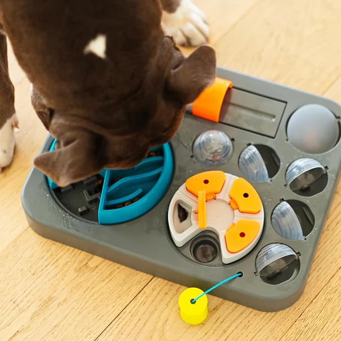 Messy Mutts Flip’n Slide Puzzler | Large | 16” x 13” Expert Level Puzzle Feeder for Dogs | Interactive Slow Feeder Puzzle for Food/Treats | Enrichment Dog Toy