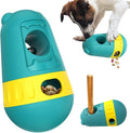 Dog Bully Stick Holder Safety Device Adjustable Treat Dispensing Puzzle Toy Ball Food Dispenser Slow Feeder Bowls Puppy Enrichment Interactive Chase Training Toys for Small Medium Large Dogs
