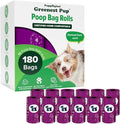 Puppington Certified Home Compostable Poop Bags - ASTM D6400 Compliant - 180 Extra Thick Bags - Plant Based - Pairs with Puppington 3-in-1 Bag & Fits all Standard Poop Bag Dispensers (Plum Wine)