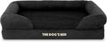 The Dog’s Bed Replacement Outer Cover, Plush Fabric, Black Plush, Medium