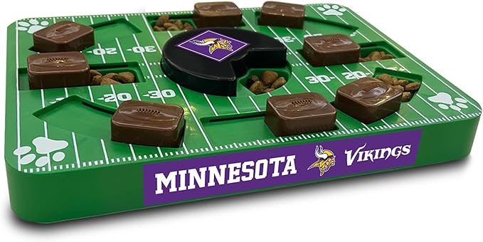 Pets First NFL Minnesota Vikings Puzzle, Interactive Dog Treat Puzzle Toy