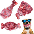 Tough Dog Toys for Aggressive Chewers 3 Pack, Indestructible Dog Toy to Keep Them Busy, Durable Dog Chew Toys for Aggressive Chewers Medium and Large Breeds, Beef Flavored