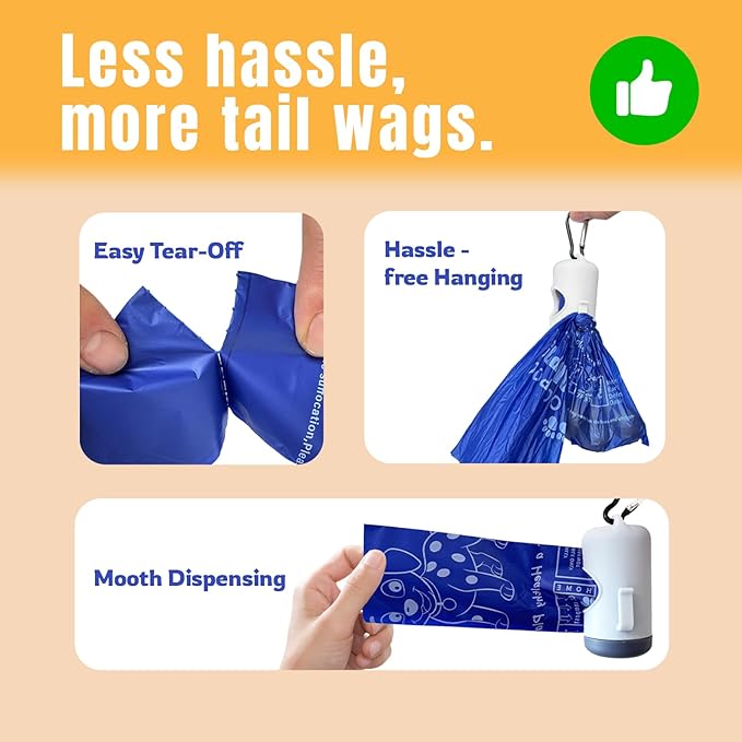 Compostable Dog Poop Bags BPI Certified Biodegradable Pet Waste Bags Leak-Proof Thickened and Opaque Eco Design (16 rolls 240 bags)