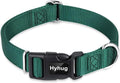 Hyhug Dog Collar for Large Dogs, Heavy Duty Pink| Quick Release Nylon Buckle Collar, Adjustable & Durable Pet Supplies for Boy & Girl Dogs (Large, Dark Green)