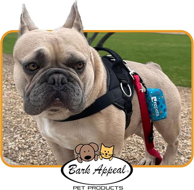 Bark Appeal Blue Hibiscus No-Pull Dog Harness for Extra Small Sized Pets – Adjustable, Reflective Vest with 3 Leash Clips for Added Control, Easy Walks & Training – XS