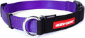 EzyDog Checkmate Martingale Collar for Dogs – Premium Nylon Training Dog Collar for Easy Control with no Choking (Small, Purple)
