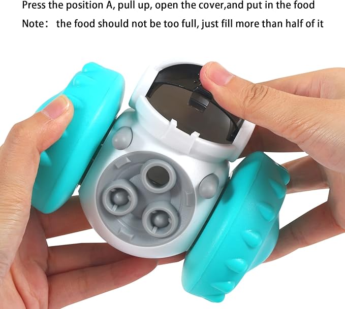 Dog Treat Puzzle Toys, Interactive Treat Food Dispenser, Slow Feeder Toys for Smart Small Medium Dogs to Keep Them Busy, Perfect Alternative to Slow Feeder Dog Bowls to Improves Pets Digestion