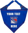 Pets First NHL New York Rangers Personalized Tie Around Bandana for Dogs & Cats, Size Large/X-Large. Custom Dog Bandana Scarf Bib for Pet Cat Dog. The Ultimate Game-Day & Party Customizable Bandana