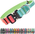 TSPRO Premium Dog Collars Tactical Dog Collar with Handle and Heavy Duty Quick-Release Metal Buckle Durable Thick and Adjustable for Medium to Large Dogs (Vitality Gradient L)