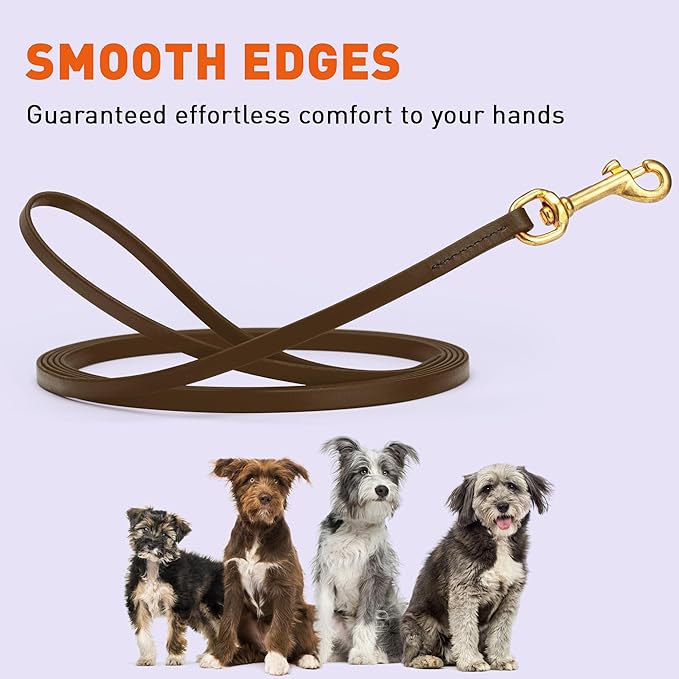 Viper Biothane K9 Working Dog Leash Waterproof Lead for Tracking Training Schutzhund Odor-Proof Long Line with Solid Brass Snap for Puppy Medium and Large Dogs, 20ft Dark Chocolate Brown