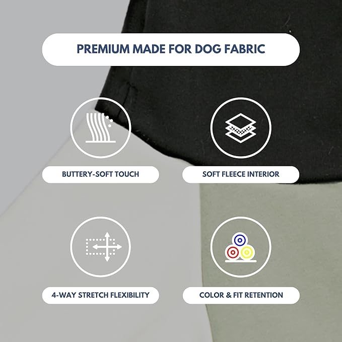 Spark Paws Dog Hoodie – Premium Dog Sweater for Small, Medium, and Large Dogs | Warm Outfits for French Bulldogs, Pitbull, Puppy, Winter Jacket Alternative - Olive Cream - L