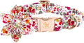 Elegant little tail Dog Collar with Flower, Pink Rose Print Pet Collar Flower Pet Collars Summer Cute Adjustable Dog Collars for X-Large Dogs