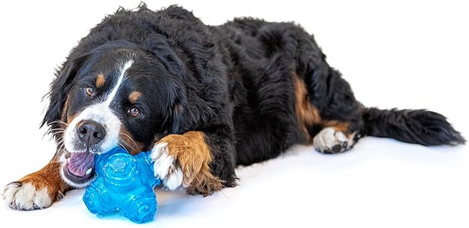 GURU Pet: Puzzle Jack - Medium - 5.5" Blue Dog Toy, Interactive Treat Dispensing, Slow Feeding, Easy Loading, Durable Chew, Tumble-Bounce-Solve-Play
