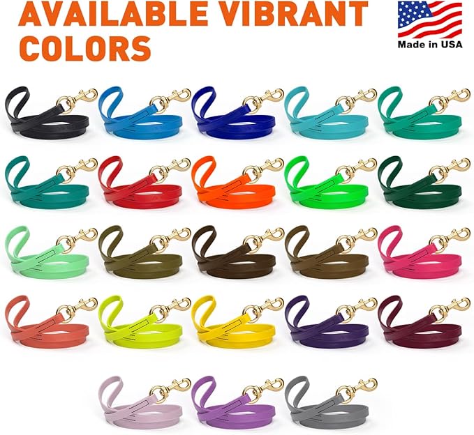 Viper K9 Biothane Working Dog Leash Waterproof Lead for Tracking Training Schutzhund Dog Sport & Search - Odor-Proof Long Line with Solid Brass Snap for Puppy Medium and Large 3/4" x 4ft Black